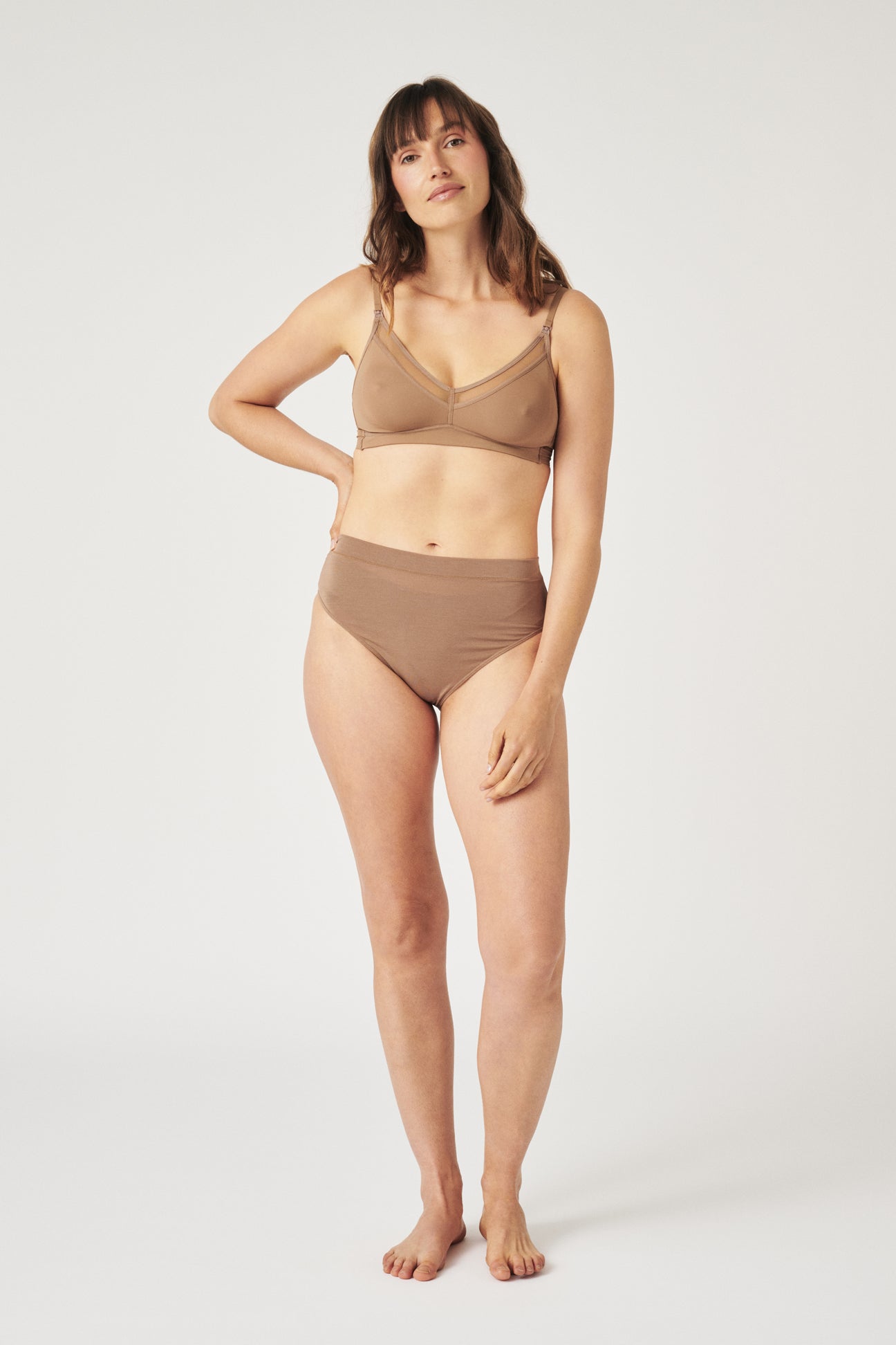 The Maternity Bra - Taupe, Bras - First Thing Underwear