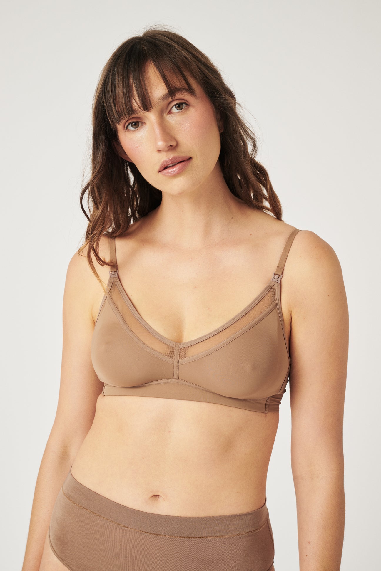 The Maternity Bra - Taupe, Bras - First Thing Underwear