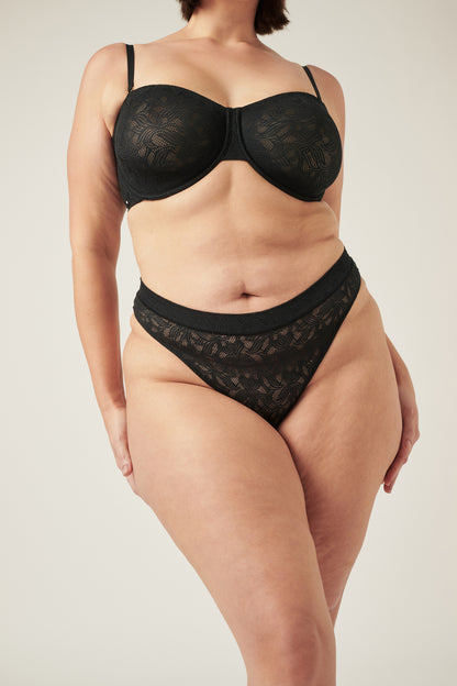 The Lace G-String - Black, Undies - First Thing Underwear