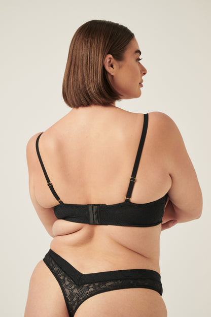 The Lace Strapless Multiway Bra - Black, Bras - First Thing Underwear