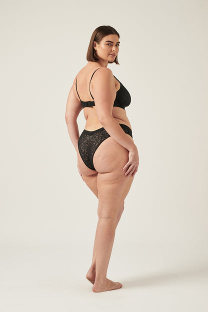 The Lace Bikini - Black, Undies - First Thing Underwear