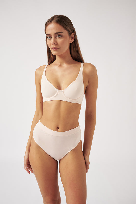 The Plunge - Blush, Bras - First Thing Underwear