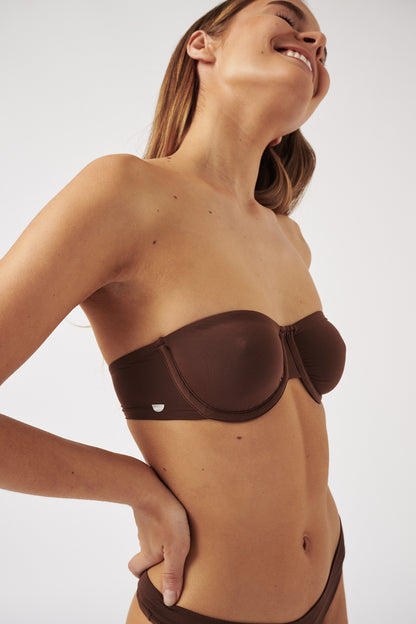 The Strapless - Umber, Bras - First Thing Underwear